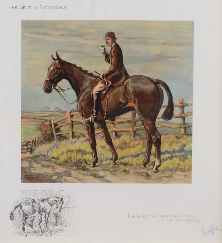 Lot 79 - Charles Johnson Payne ''Snaffles'' (1884-1967) ''The Gent in Ratcatcher'' Signed, printed in...