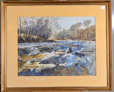 Lot 87 - Jonathan Edward Hodgkin RBA (1875-1953) River Tees below Romaldkirk, 1942,  Signed and dated...