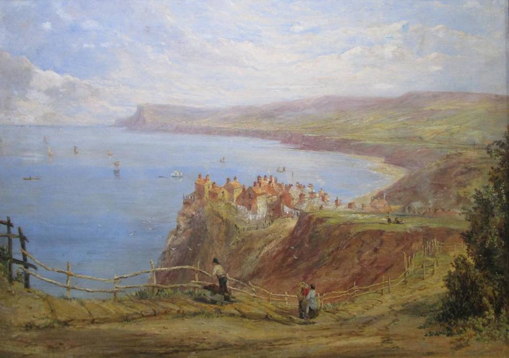 Lot 88 - British School (19th century) Robin Hood's Bay Oil on canvas, 45cm by 61cm