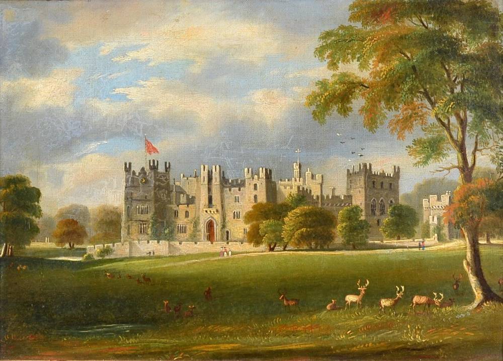 Lot 91 - Douglas Morison (1810-1837) ''Raby Castle'' Oil on canvas, 24.5cm by 34.5cm