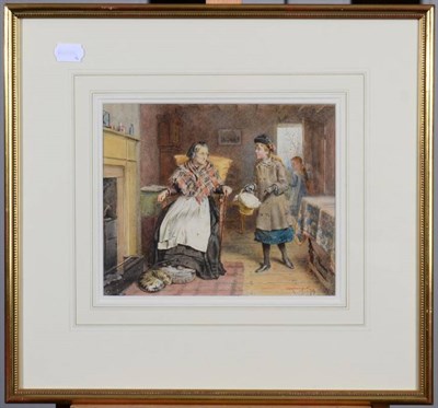 Lot 105 - George Goodwin Kilburne RI RBA (1839-1924) ''With Mamma's Compliments'' Signed and dated...