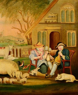 Lot 124 - English School, 19th century The homestead Oil on canvas, 55.5cm by 46cm