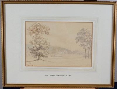 Lot 132 - Joseph Farington (1747-1821) View of the Thames  Signed and dated 1792, pen and ink wash 20cm...