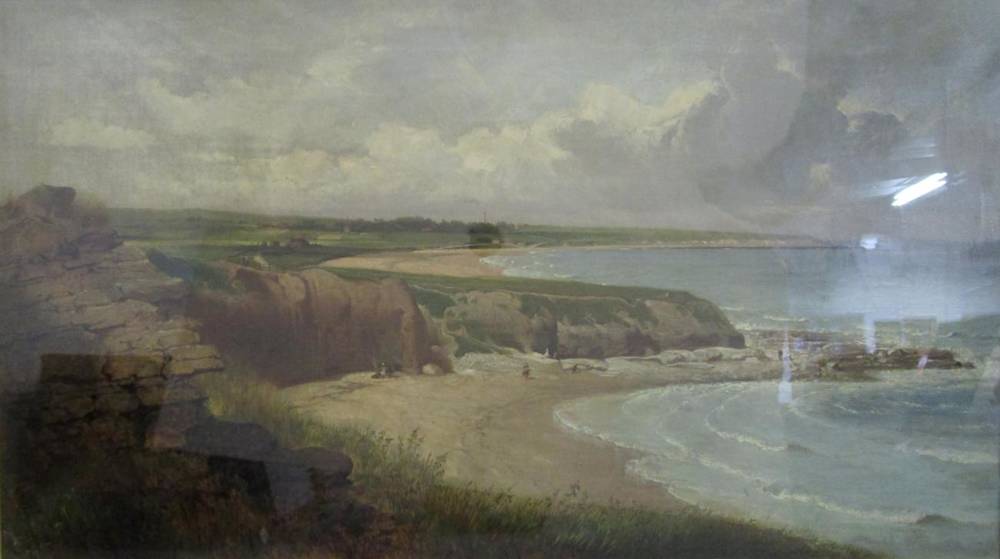 Lot 136 - William Crosby (fl.1859-1873) Whitburn Bay  Signed and inscribed verso, oil on canvas, 60cm by...