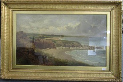 Lot 136 - William Crosby (fl.1859-1873) Whitburn Bay  Signed and inscribed verso, oil on canvas, 60cm by...