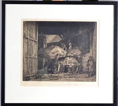 Lot 150 - Sir Frank Brangwyn (1867-1956) ''The Hay Cart'' Signed, etching, 28cm by 32cm   Artist's Resale...