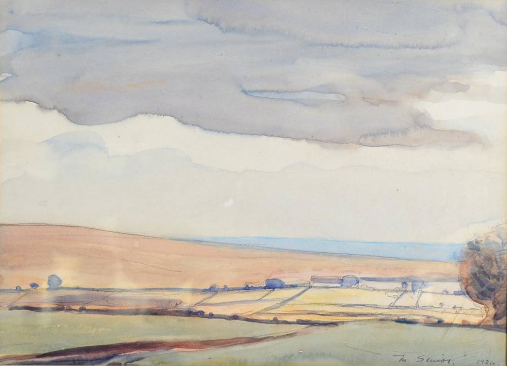 Lot 166 - Mark Senior (1864 -1927)  ''Near Ugthorpe'' Signed and dated 1926, watercolour, 25cm by 35cm