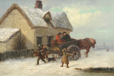 Lot 174 - Thomas Smythe (1825-1907) The Snowball Fight Signed, oil on canvas, 29.5cm by 44.5cm    See...