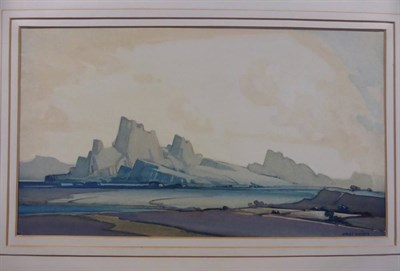 Lot 202 - Hirst Walker RSA (1868-1957) ''The Vale of Janetza'' Signed, watercolour, 30cm by 53cm...