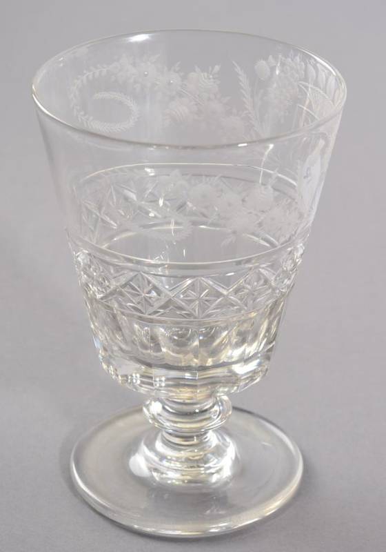 Lot 215 - A Glass Rummer, by Thomas Hudson, circa 1840,