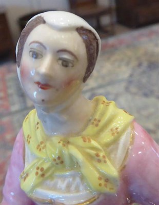 Lot 233 - A Derby Bisque Porcelain Figure of Plenty, circa 1780, modelled as a goddess holding a...