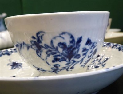 Lot 235 - A First Period Worcester Porcelain Tea Bowl and Saucer, circa 1758, printed in underglaze blue with
