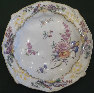 Lot 244 - A Chelsea Porcelain Dessert Plate, circa 1765, of fluted circular form, painted with...