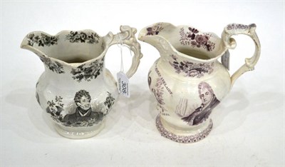Lot 308 - A Goodwin, Bridgwood & Harris Pottery George IV Commemorative Pottery Jug, circa 1830, printed...