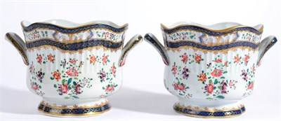 Lot 352 - A Pair of Samson of Paris Porcelain Cache Pots, late 19th/early 20th century, in Chinese Export...