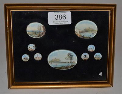 Lot 386 - Anglo-Indian School: A Miniature View, probably of the Kallanai Dam, watercolour on ivory,...