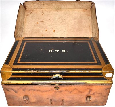Lot 1018 - A Late 19th Century Japanned Tin, ''The Diamond Jubilee Patent Despatch Box'', labelled for...