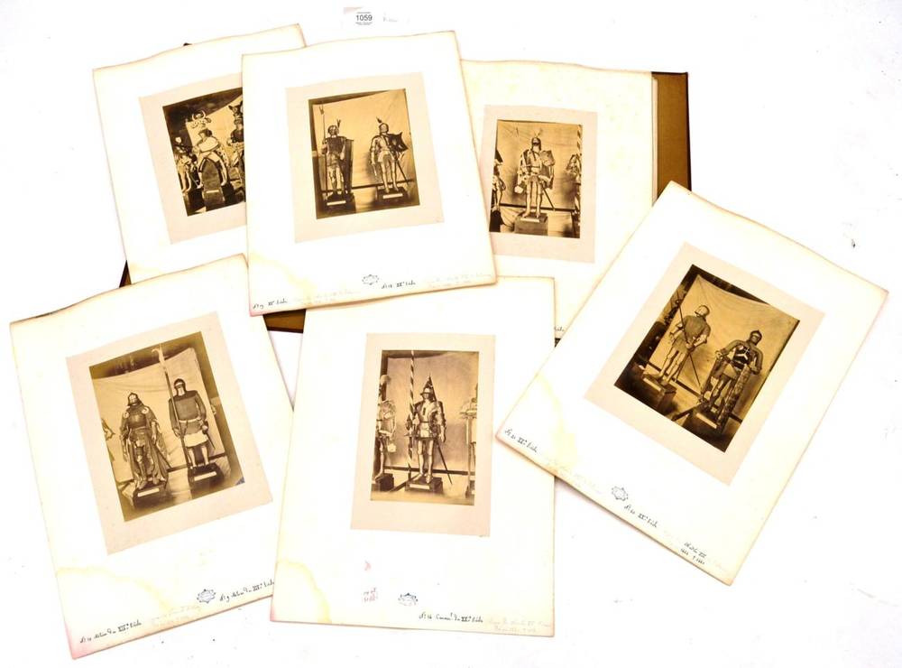 Lot 1059 - A Set of Twenty-Five Albumen Prints, depicting suits of armour from the Royal Armoury,...
