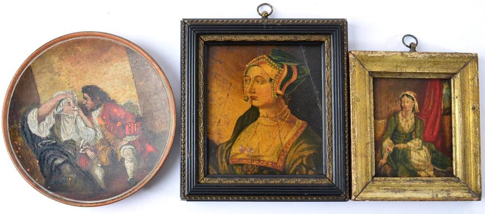 Lot 1077 - English School (late 18th/19th century): Half Length Portrait of Mary Queen of Scots, wearing a...