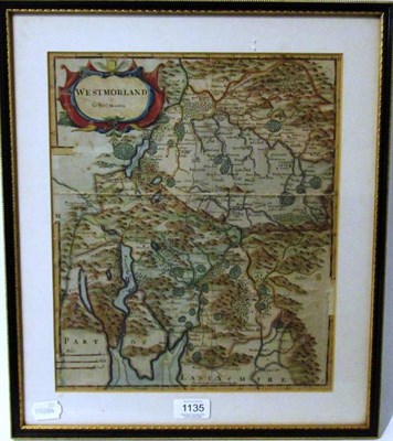Lot 1135 - Morden, Robert, Westmoreland, hand-coloured in outline and wash, framed and glazed
