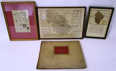 Lot 1141 - Maps including: Bowen, West Riding, 18thc; Owen and Bowen Three road ribbon maps showing Lancaster