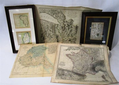 Lot 1142 - Bowen, three road ribbon maps, showing Ferrybridge, Wetherby and Rippon, c.1720; Badeslade, two...