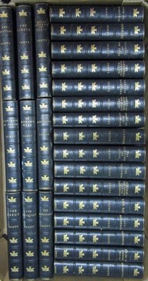 Lot 1161 - Scott, Walter. Victoria Edition. 8vo (25 vols). Half blue morocco leather binding