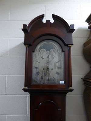 Lot 1253 - A Mahogany Eight Day Longcase Clock, signed James Scott, Leith, 19th century, broken arched...