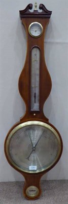Lot 1261 - A Mahogany 10-inch Wheel Barometer, signed Saltery Nechio & Co, No.94, Holborn, London, circa 1820
