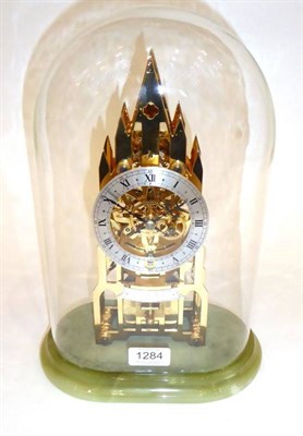 Lot 1284 - A Brass Skeleton Mantel Timepiece, signed Elliott, London, mid-20th century, single fusee movement