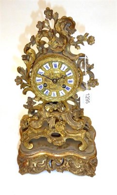 Lot 1295 - A Gilt Metal Striking Mantel Clock, signed Raingo A Paris, circa 1840, case with floral and...