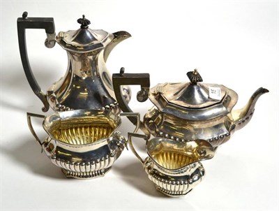 Lot 15 - A late Victorian silver four piece tea service, probably Charles Horner, Birmingham, 1900,...