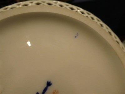 Lot 31 - Lalique covered box; Royal Copenhagen mermaid and gull dish; KPM pierced dish; plated divided dish