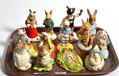 Lot 38 - Royal Doulton Bunnkykins, three Royal Albert Beatrix Potter models and two others (13)