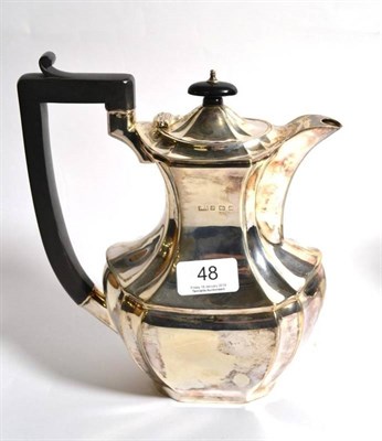 Lot 48 - A silver hot water jug, William Adams, Birmingham 1927, 23cm high, 19ozt