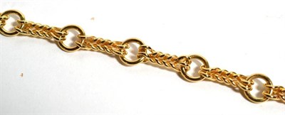 Lot 64 - A 9ct gold fancy link bracelet, 14.2g