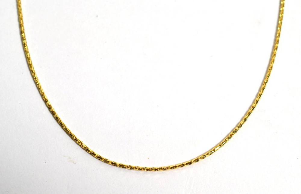 Lot 68 - An 18 carat gold foxtail link necklace, 5.2g