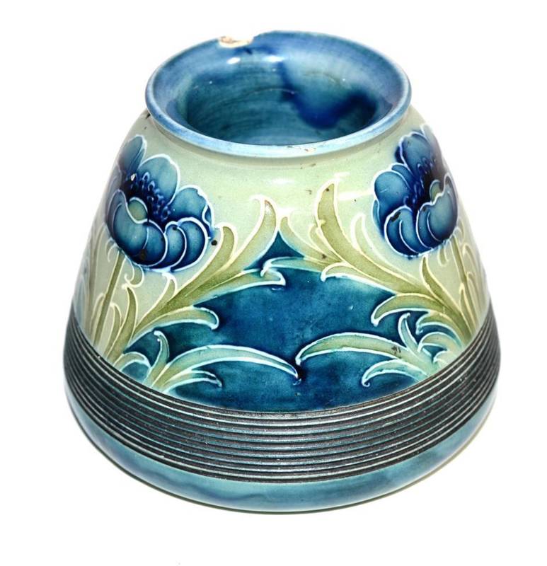 Lot 117 - A William Moorcroft candle holder (a.f)