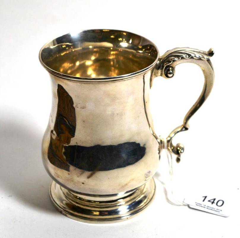 Lot 140 - A Victorian silver baluster mug