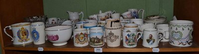 Lot 266 - Collection of Commemorative pottery including Edward VIII, Queen Victoria, King George V etc.