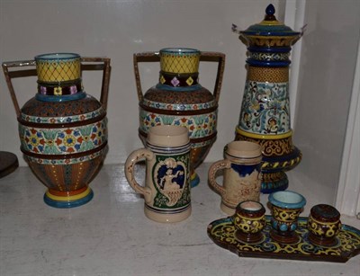 Lot 296 - A group of German pottery