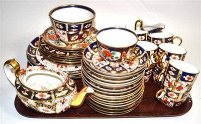 Lot 358 - An assortment of Royal Crown Derby Imari palette tea, coffee and table wares including teapot,...