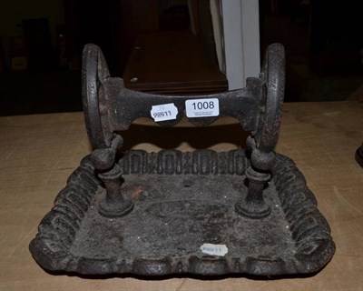 Lot 1008 - A Victorian cast iron boot scraper