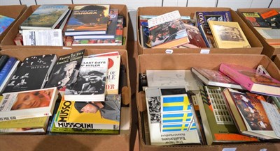 Lot 1031 - Twenty-nine boxes of books, mostly paperback and hardback novels, together with a small number...