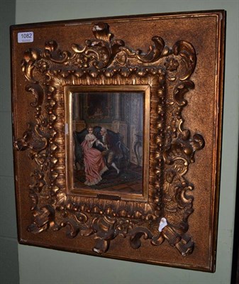 Lot 1082 - F Stelzer (19th century) ''The Proposal'', signed, oil on panel; together with a companion (2)