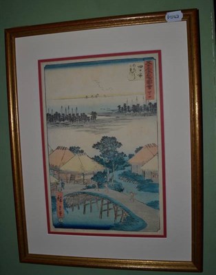 Lot 1086 - A Japanese Hiroshige woodblock print, circa 1855