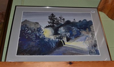 Lot 1088 - John Cooke, (20th century) Yorkshire farmstead, signed,  watercolour, framed and glazed