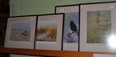 Lot 1091 - After Archibold Thorburn, a set of four ornithological prints, each signed in pencil to the mount