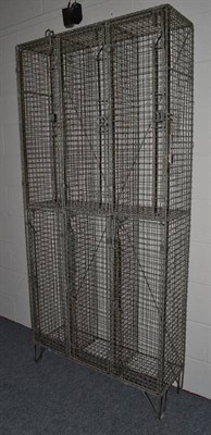 Lot 1121 - A set of wire school lockers