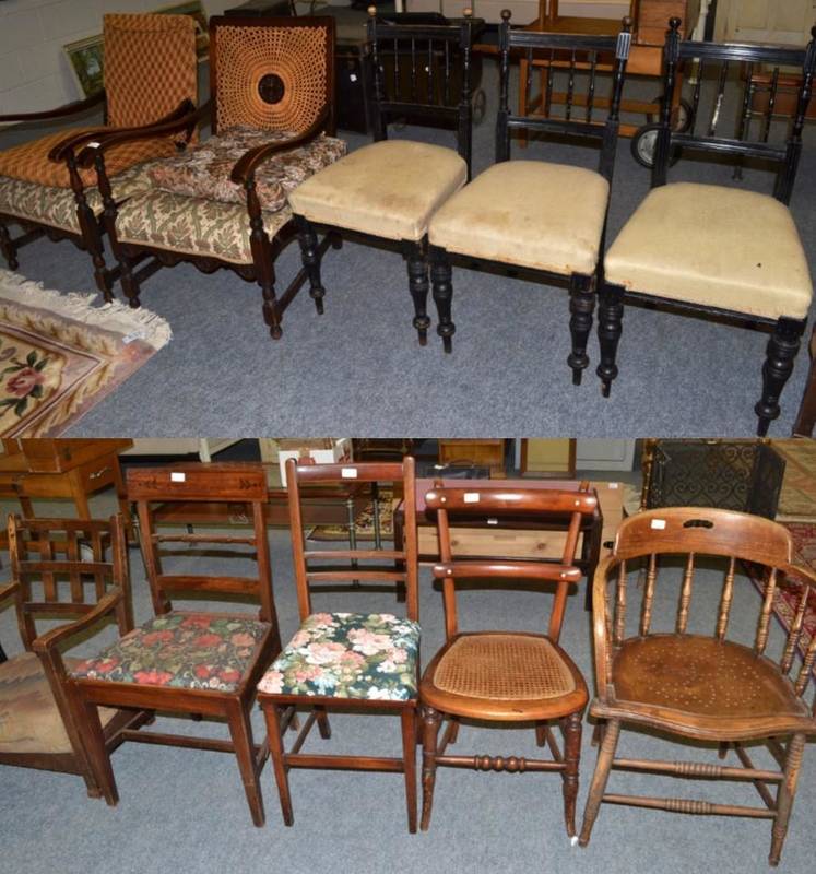 Lot 1125 - Ten various 19th century and later chairs